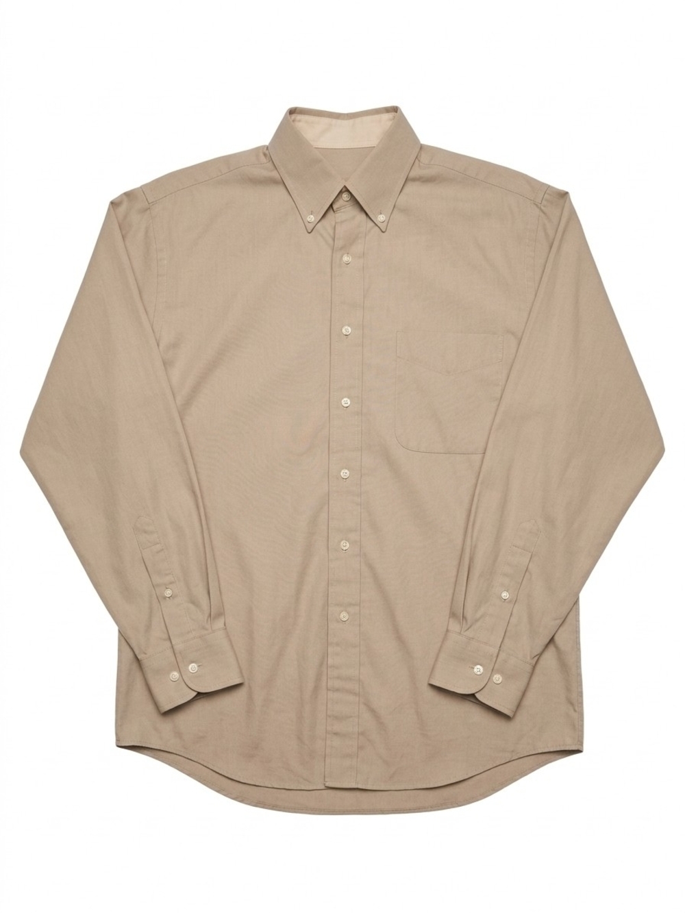 St. John's Bay Button-Down Long Sleeve Shirt in Khaki